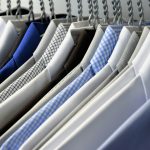 hanged assorted-color dress shirts